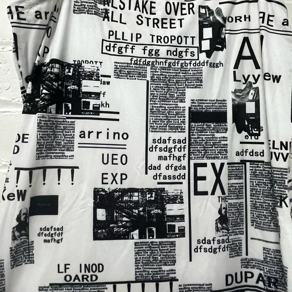 SHEIN Newspaper Print Mini Dress - Size S - Picture 4 of 8